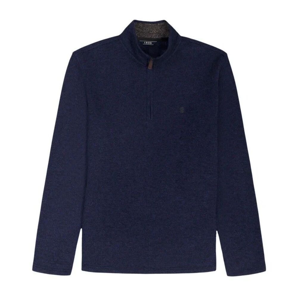IZOD Men's Fleece Sweater 1/4 Zip Pullover Long Sleeve 3XL Navy Blazer